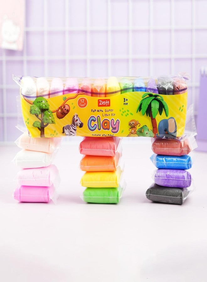 Zesto Super Light Air Clay for Kids with Sculpting Tools (Pack of 36) - Image 5